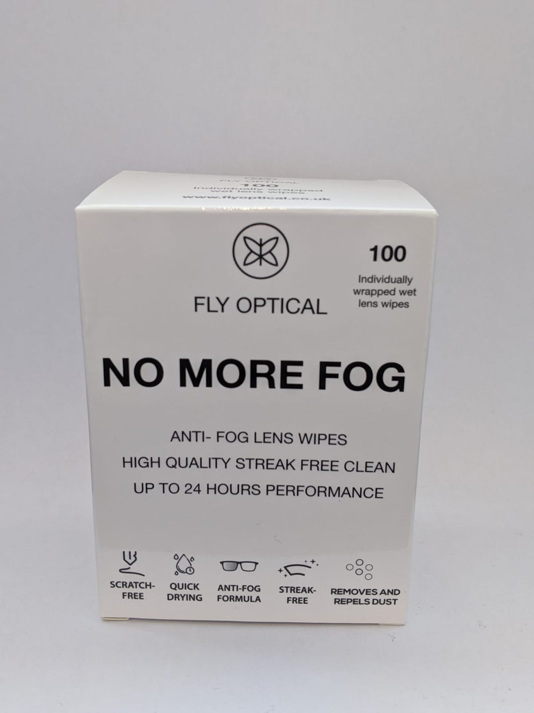 No More Fog Anti Fog lens wipes Box of 100